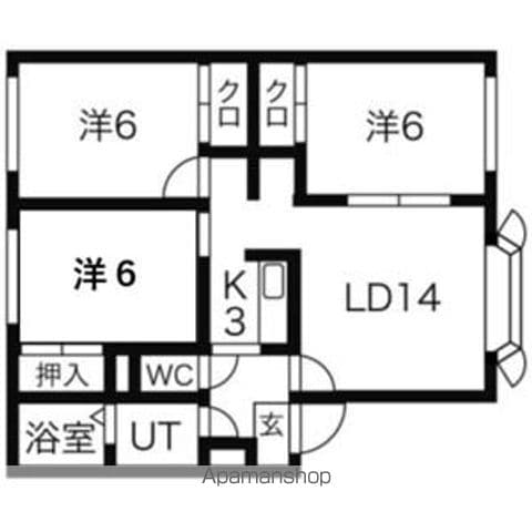 グレースパーク厚別北Dの間取り写真
