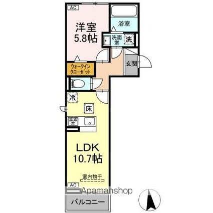 プラムＶＩ[1LDK/41.29m2]の間取図