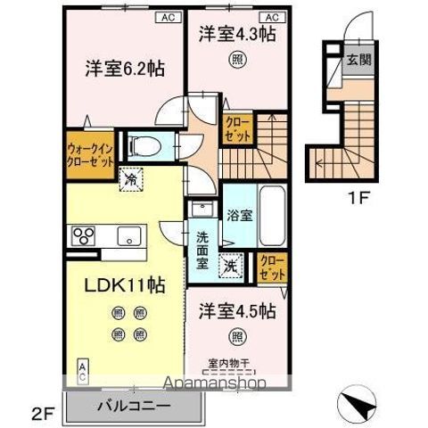 コンフォール マークの間取り写真