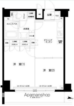 東京都墨田区立花３丁目[2DK/41.44m2]の間取図