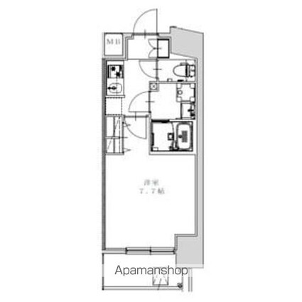 ＳーＲＥＳＩＤＥＮＣＥ金山ａｌｔａｎｏ（アルターノ）[1K/24.57m2]の間取図