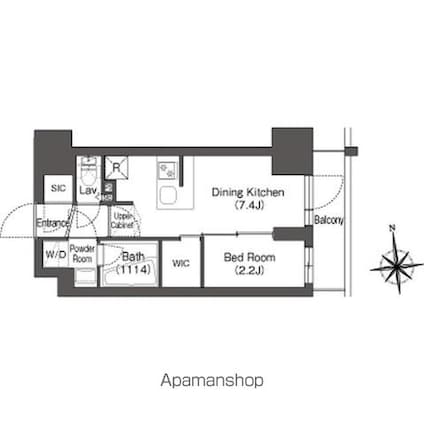 コンフォリア王子[1DK/25.24m2]の間取図