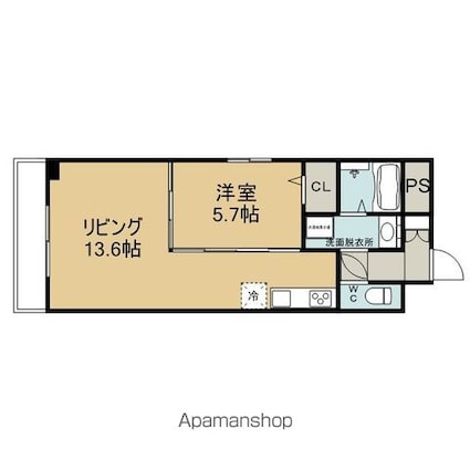 Ｌａ　Ｖｉｔａ泉[1LDK/46.64m2]の間取図