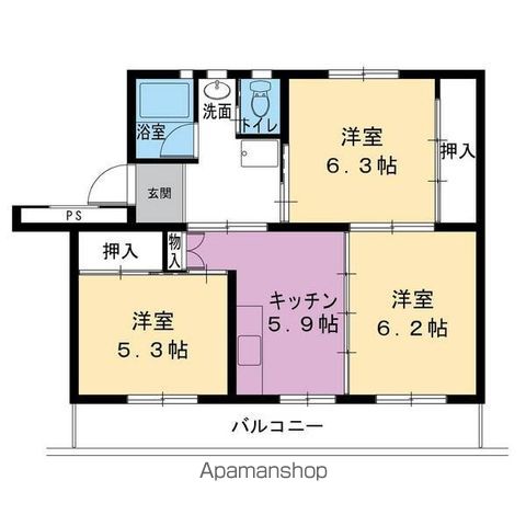 ビレッジハウス井崎1号棟の間取り写真