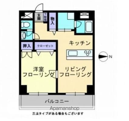 栗林　ＫＯＨＡＲＵＢＩリツリンコハルビ[1LDK/49m2]の間取図