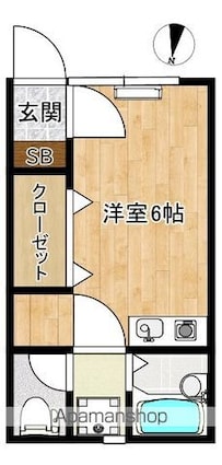 ハートランドながる[1R/18m2]の間取図