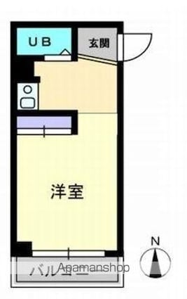 第７八十川ビル[1K/20.02m2]の間取図