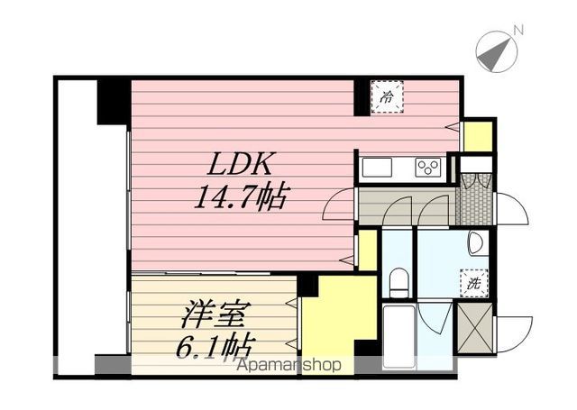 【福岡市博多区博多駅南のマンションの間取り】