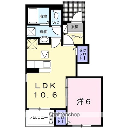 アルバ　ビエント[1LDK/40.22m2]の間取図