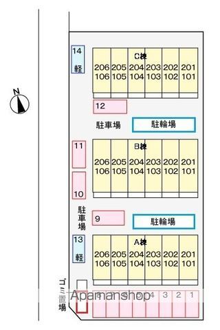 ブライト・パークサイド　Ⅲ 106 ｜ 福岡県福岡市西区元浜１丁目34-4（賃貸アパート1K・1階・27.14㎡） その30