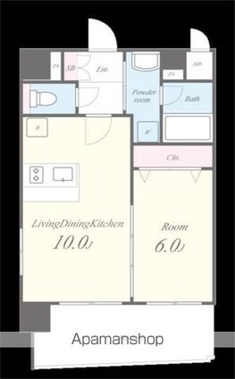 ＥＳＰＥＲＡＮＺＡ　ＡＺＡＢＵ[1LDK/37.13m2]の間取図