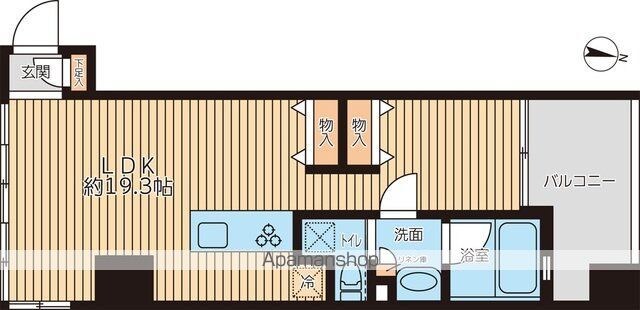 プライマルフロント錦糸町[1R/40.45m2]の間取図
