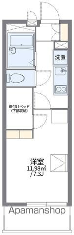 レオパレスコンパル唐湊 弐番館の間取り写真