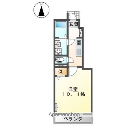 エターナル・桜[1K/31.57m2]の間取図