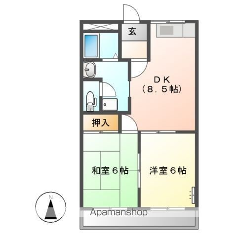 【羽島郡笠松町長池のアパートの間取り】