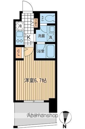 ＫＤＸレジデンス大山[1K/21.46m2]の間取図
