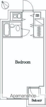 アルベルゴ武蔵野[1R/26.22m2]の間取図