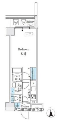 愛知県名古屋市西区新道２丁目[1K/24.94m2]の間取図