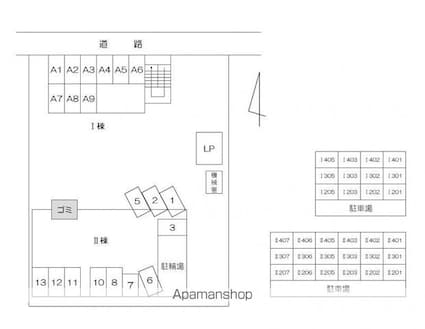 香川県高松市仏生山町乙[1K/29.16m2]の配置図