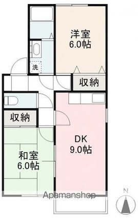 香川県高松市香西南町[2DK/50.12m2]の間取図