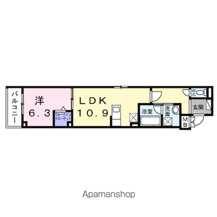 ＣＲＥＶＡＮＣＥ亀戸[1LDK/45.98m2]の間取図
