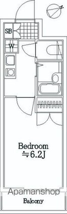 ジェイパーク瀬田[1K/19.72m2]の間取図