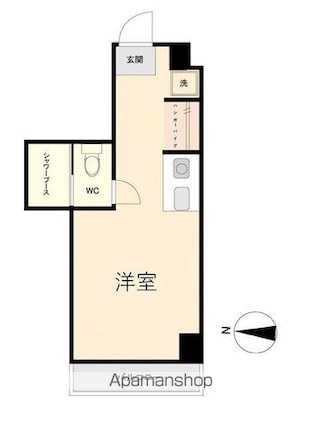 アソルティ東二番丁レジデンス[1R/17.22m2]の間取図