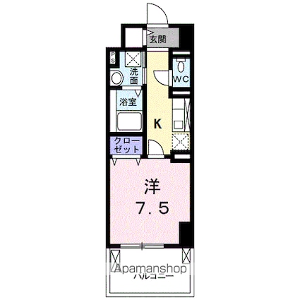 ケイマイティ　Ⅱ[1K/31.01m2]の間取図
