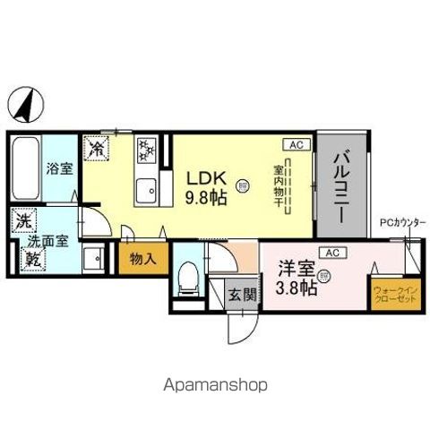 和歌山市秋月のアパートの間取り