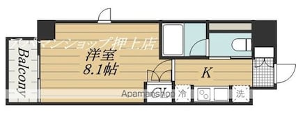 スカイビューテラス本所吾妻橋[1K/25.09m2]の間取図