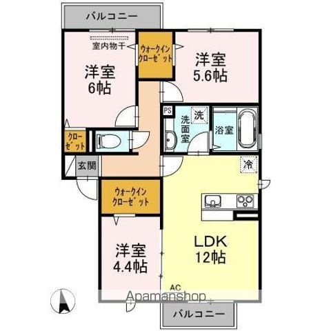 プレジオあくら A棟の間取り写真