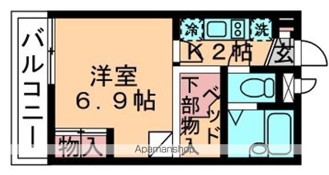レオパレスハーバーサイドW棟の間取り写真