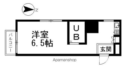 愛知県名古屋市中区新栄２丁目[1R/19.98m2]の間取図
