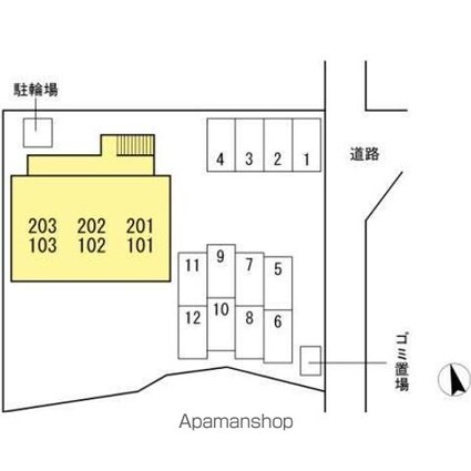 Ｔ・Ｉセジュール[1LDK/45.29m2]の配置図