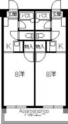 広島県広島市西区己斐上１丁目[1K/22m2]の間取図