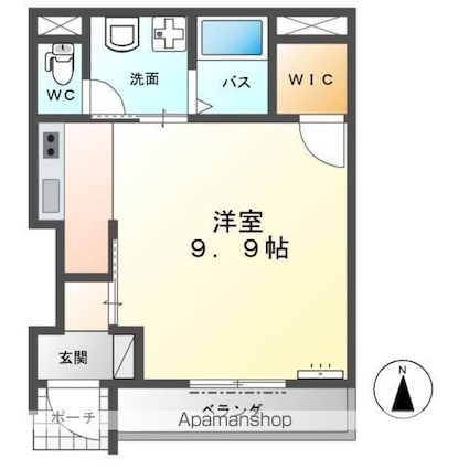 茨城県鹿嶋市宮中１丁目[1K/31.84m2]の間取図