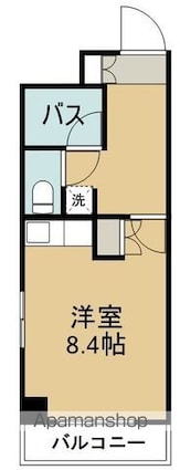 日宝プロシード榴岡[1R/24.75m2]の間取図