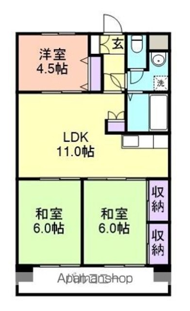 和歌山県和歌山市堀止西２丁目[3LDK/62.28m2]の間取図