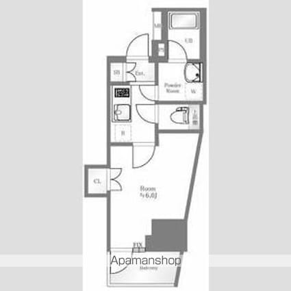 ＳＹＦＯＲＭＥ　ＳＨＩＲＯＫＡＮＥーＴＡＫＡＮＡＷＡ[1K/21.13m2]の間取図
