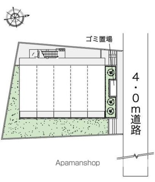 レオパレスプリマベーラ中台[1K/19.87m2]の配置図