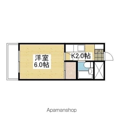 いずみハイツ[1K/18m2]の間取図