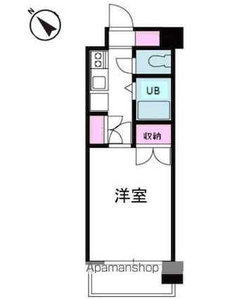 ジョイフル第５祝谷[1K/28.42m2]の間取図