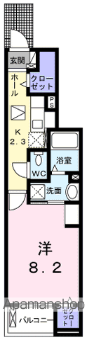 【福生市加美平のアパートの間取り】