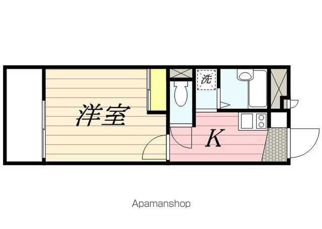 レオパレスアルメリア[1K/19.87m2]の間取図
