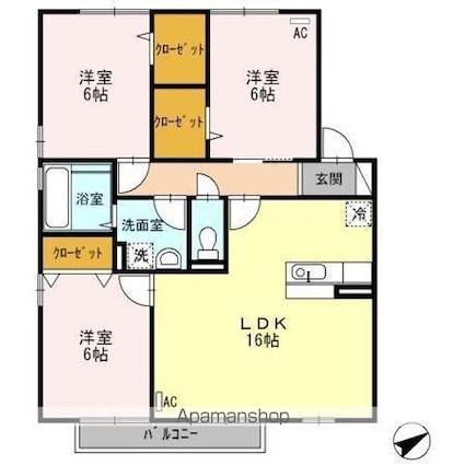 コンチェルト[3LDK/77.76m2]の間取図