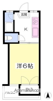 コーポ林[1R/18m2]の間取図