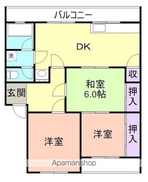 ハイツグランデ[3LDK/61.5m2]の間取図