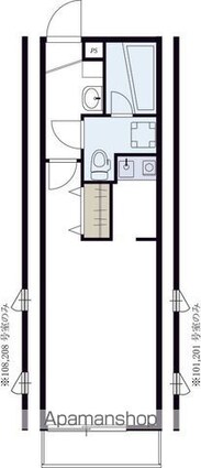リブリ・自由が丘[1K/22.6m2]の間取図