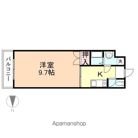 メゾンドゥジュネス北代の間取り写真