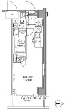東京都杉並区高円寺北２丁目[1R/27.22m2]の間取図